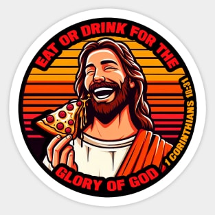 1 Corinthians 10:31 Eat or Drink for the Glory of God Sticker